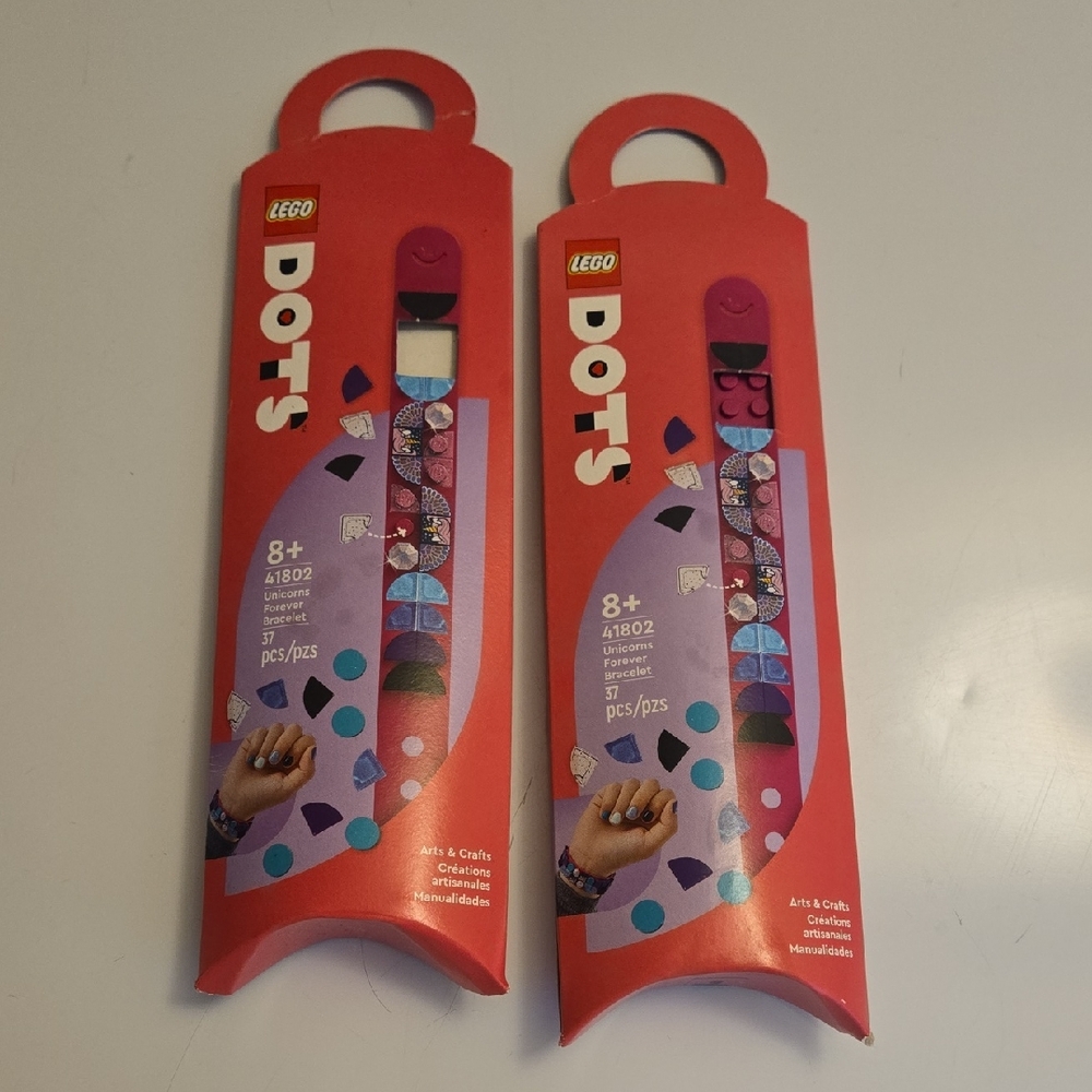 Brand new  set of 2 LEGO DOTS Unicorn Forever Creative Bracelet Set